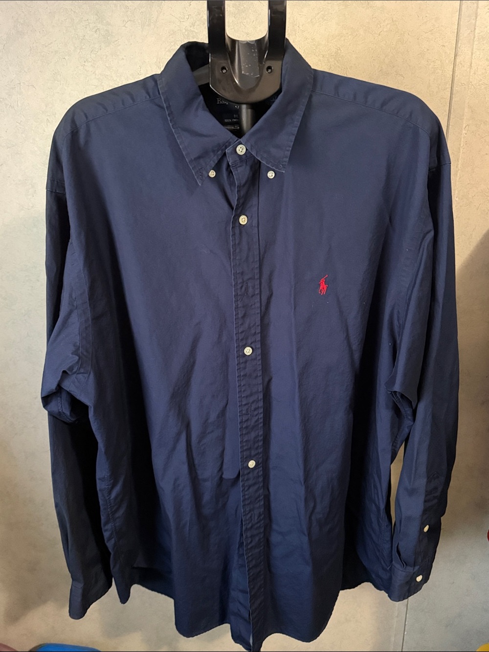 Ralph Lauren "Blake" Vintage Navy Blue Button Down Shirt - Size XXL